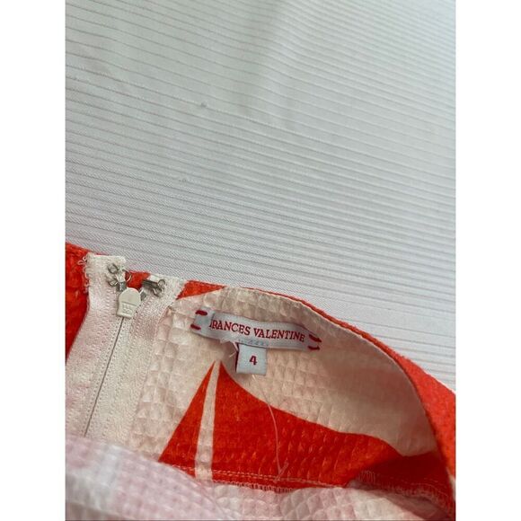 Frances Valentine Floral Orange White Vintage Halter Long Maxi Dress Size 4 - Picture 4 of 8